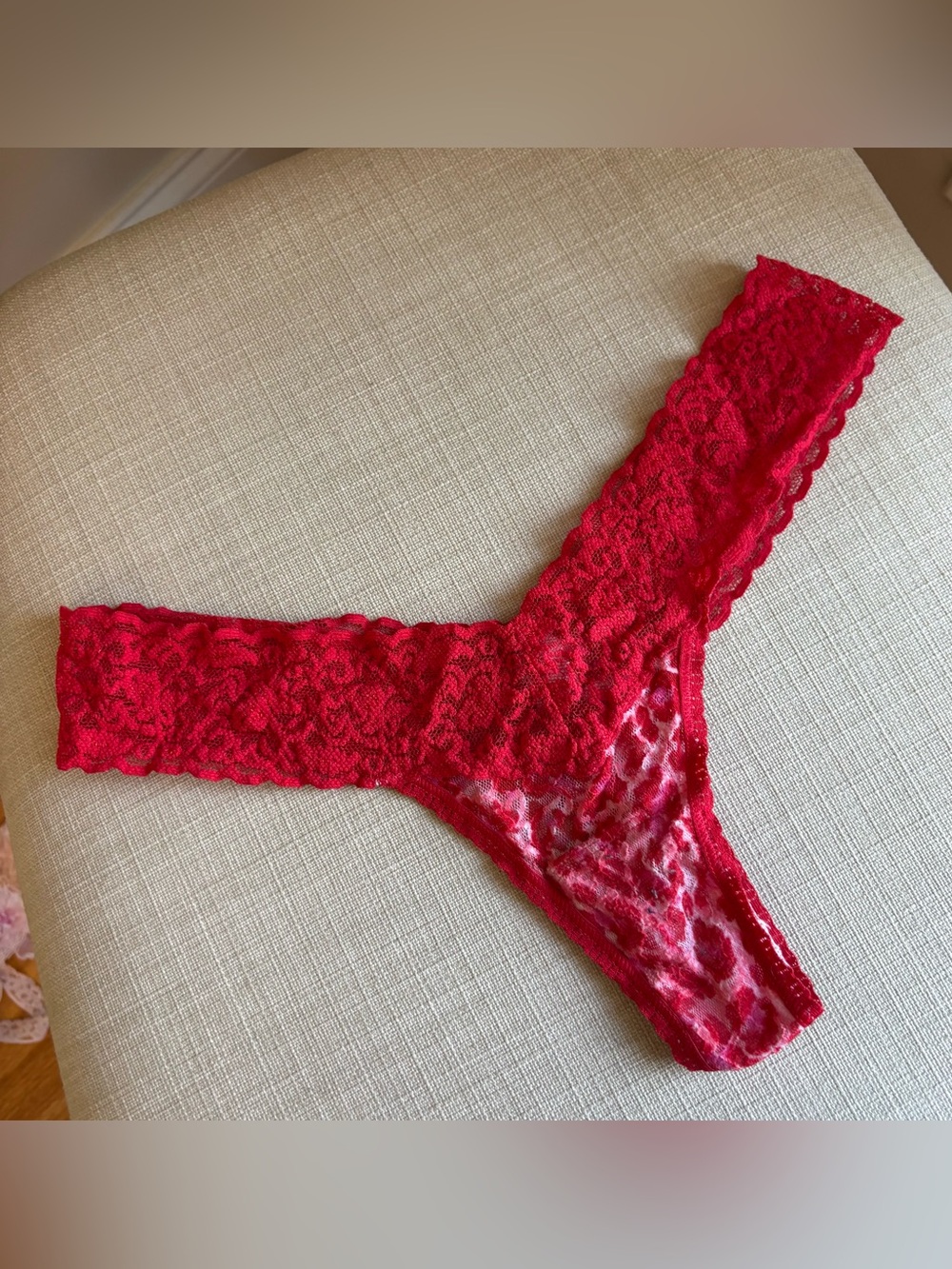 VS vintage leopard lace Lacie thong panty